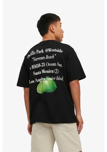 Jack & Jones Jack&jones Jorgrocery Tee Ss Crew Neck 12230754-black4382 Siyah Jack & Jones Jack&jones Jorgrocery Tee Ss Crew Neck 12230754-black4382 Siyah