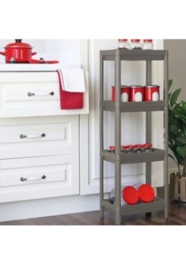 Gri - Antrasit Dikdörtgen Raf Ünitesi Plastik 4764 Çok Renkli