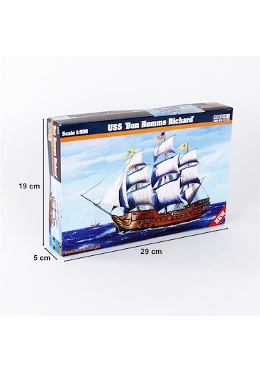 Mistercraft D165 1/500 Uss Bon Homme Richard Yelkenli Gemisi Plastik Model Kiti