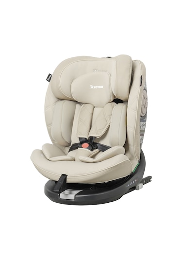 Ultimate 360 Dönebilir Yatabilir 0-36 Kg Deri Oto Koltuğu Isofıx/sıp/latch Krem