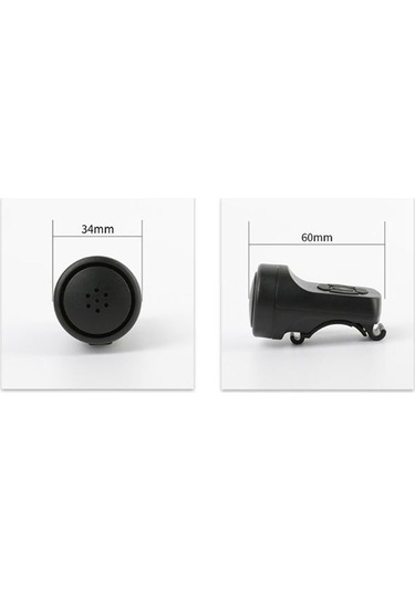 Bisiklet Çan 120db Yüksek Sesli Elektrikli Bisiklet Y25838 Siyah Siyah