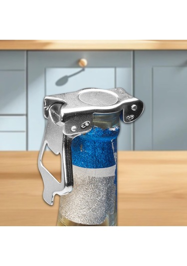 Suntek Katlanır Şişe Açacağı Yüksek Sertlik Su Şişesi Gümüş