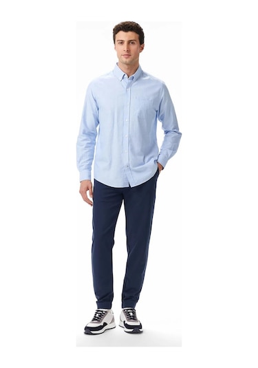 Nautica Erkek Mavi Classic Fit Gömlek-11418 Mavi
