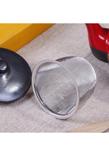 Jms Yeniden Kullanılabilir Paslanmaz Çelik Tel Örgü Çay Süzgeci Çaydanlık Çay Yaprağı 6cm