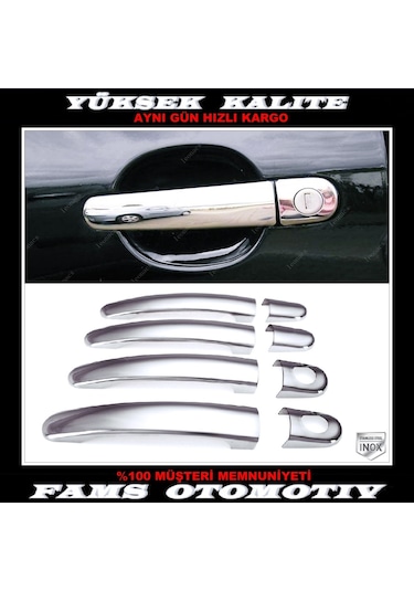 Vw Golf 4 Krom Kapı Kolu 4 Kapı 1998-2004 Arası P.Çelik 2 Delik