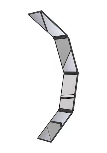 Sones Dört Taraflı Katlanabilir Çok Açılı Panoramik Taşınabilir Makyaj Aynası Siyah