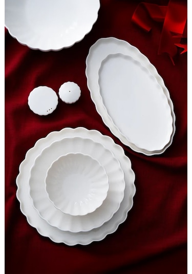 Acar Passion 29 Parça 6 Kişilik Yemek Takımı Beyaz