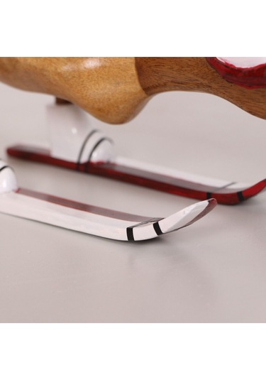 Kayakçı Ördek El Oyması Teak Gövde 30x20x12 Cm