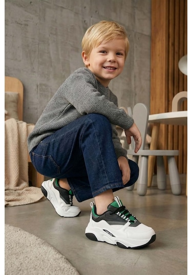 Dark Seer Kids Ds E 1838 Sneaker 2025 Çocuk Beyaz-yeşil
