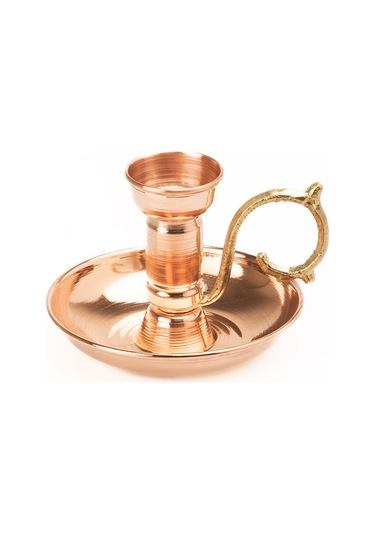 Dmt Gaziantep Bakır Şamdanlık-mumluk Yük:8,5 Cm Kalınlık:0,70mm Ağırlık:170gr Kına Mumluğu Bakır