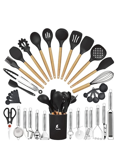 Valletta Marselis Isıya Dayanıklı Yanmaz Spatula Mutfak Seti