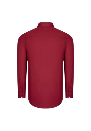 İkili Set G726 Dewberry Erkek Gömlek-siyah-bordo Siyah-bordo