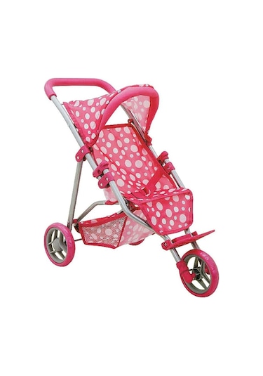 3 Tekerlekli Metal Puset Pembe