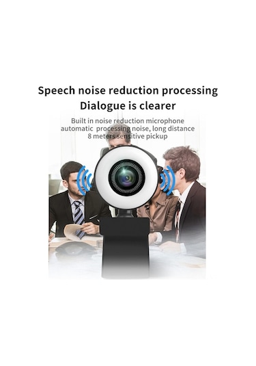 Moly 1080p Webcam, Mikrofonlu, Ayarlanabilir Işık, Canlı Yayın, Hd Video Kamera, Toplantı İçin Plug&play