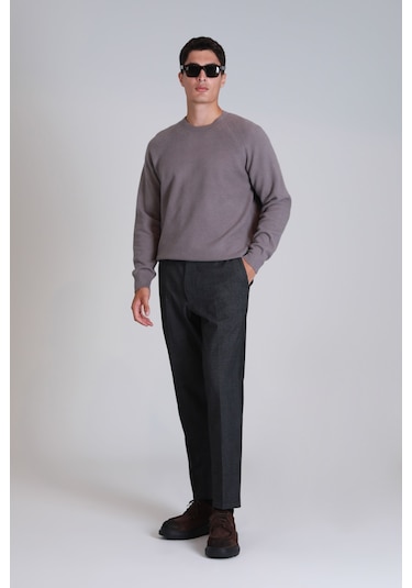 Lufian Bert Spor Erkek Chino Pantolon Slim Fit Koyu Gri Koyu Gri 112190307100160 Koyu Gri