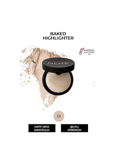 Note Cosmetics Baked Moon Light Highlighter 01
