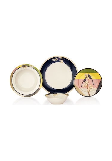 Schafer Fiesta Yemek Takımı 24 Parça Kuşlu