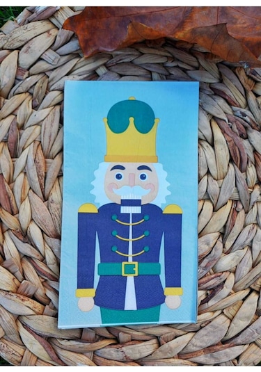 Ramazan Sofrası 40x40 Cm Sunum Peçete Kurşun Asker 20 Adet