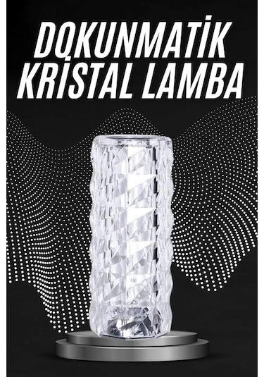 Kristal Lamba Masa Lambası Şarjlı Masa Lambası Dokunmatik Sensör Usb Şarjlı Diğer