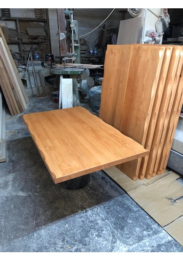 Bintaşmobilya Kayın Rengi Kütük Masa Üstü-120X75.Cm