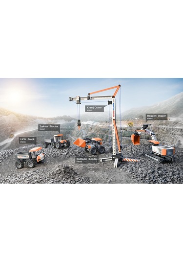 Fischertechnik Kazıcı İş Aracı Yapım Oyuncağı 125 Parça Hareketli Kol & Kürek Stem 7+