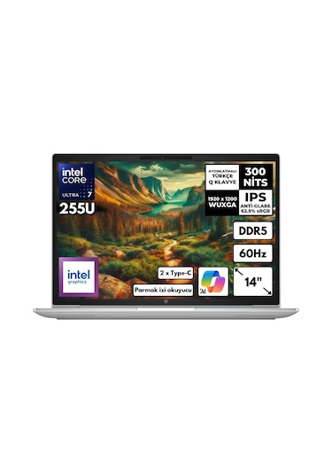 HP ProBook 4 G1i C9FH1ETHMF30 Ultra 7-255U 40 GB 1 TB SSD 14" W11P Dizüstü Bilgisayar