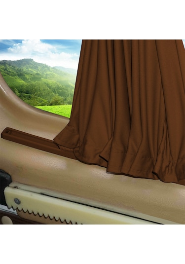 Pandami Citroen Berlingo 2.nesil 2008-2018 Uyumlu Taba Raylı Oto Perde Takımı