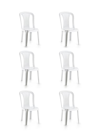 Holiday Nostalji Sandalye 6'lı Set Beyaz