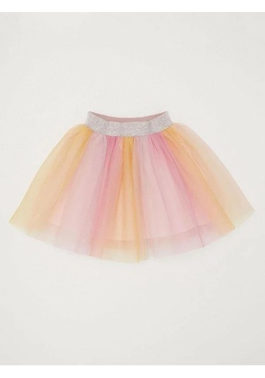 Kız Çocuk Renkli Tütü Etek-14828 Sarı