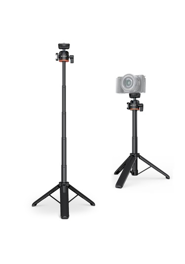 Puluz 360 Derece Top Kafa Soğuk Ayakkabı Selfie Çubuk Tripod
