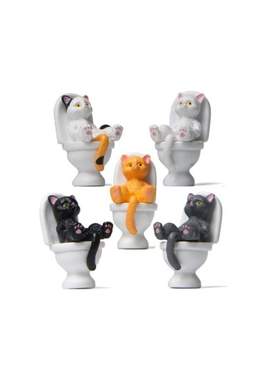 Siyah Güzellik Kedi Heykeli Komik Hafif İlham Verdi