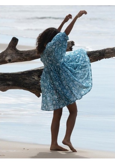 Novahub Yaz Kadın Elbisesi: Gevşek Askılı, Baskılı Çiçek Desen, Retro Avrupa & Amerikan Tarzı, Turuncu, Kişiselleştirilmiş Elbiseler/ Turuncu