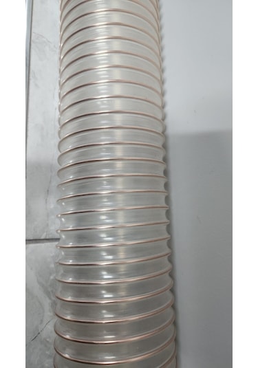 MEGAFLEKS POLİÜRETAN BAKIR TELLİ  ŞEFFAF HORTUM 180MMx5MT PU 070