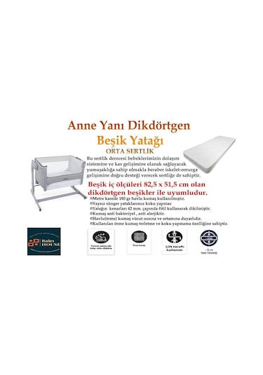 Sitehome Bebek Beşik Park Sünger Yatak 40x80x8