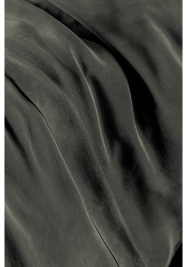 İssimo Jade Moss Vegan İpek Nevresim Takımı Çift Kişilik Yeşil-1839