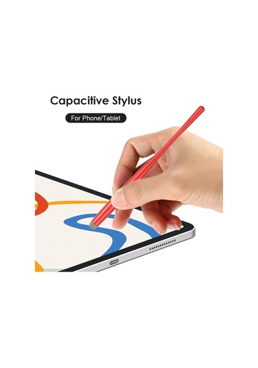 Evrensel Şişe Bez Ucu Stylus Kırmızı