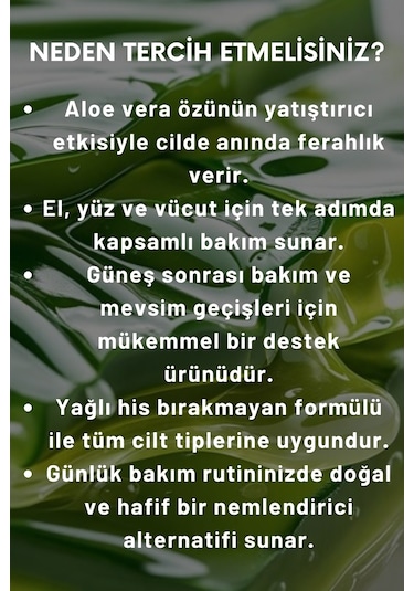 Naturix Doğal Aloe Vera Özlü Günlük Bakım Kremi 250 ML
