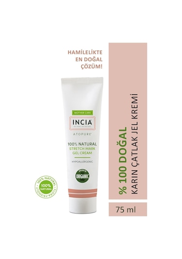 INCIA %100 Doğal Karın Çatlak Jel Kremi Organik Avokado Yağı 75 ML