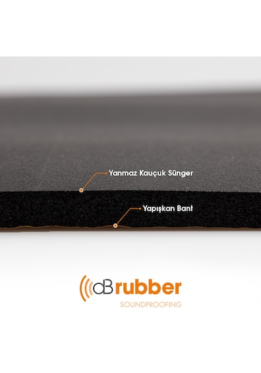 Dbrubber Teker Davlumbaz Oto Ses Yalıtımı Firex Sünger Db Rubber 6Mm 50 X 40Cm