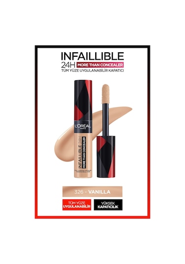 L'Oreal Paris Infaillible Tüm Yüze Uygulanabilir Kapatıcı 326 Vanilla 11 ML