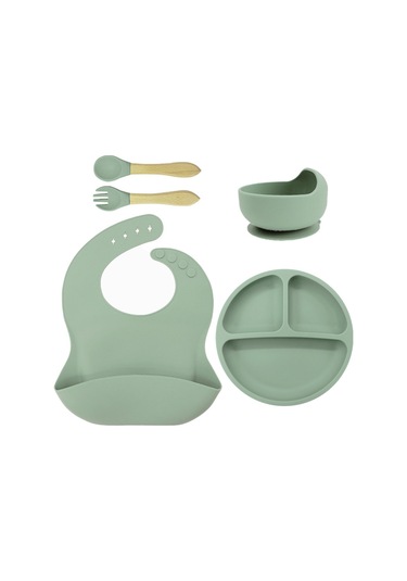 Jianfan Silikon Mama Kabı Bebek Beslenme Takım Gıda Sınıfı Silikon Mor Mor