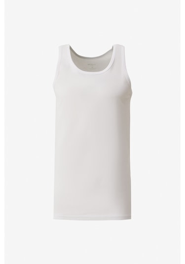 AC&Co / Altınyıldız Classics Erkek Beyaz Standart Fit Normal Kesim %100 Pamuk 2'li Atlet Paketi Beyaz