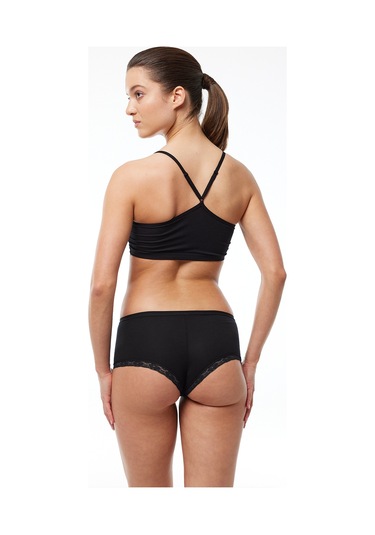 Malabadi Kadın Siyah 6 Lı Paket Geniş Kenarlı Dantelli Modal Külot 1908 Siyah