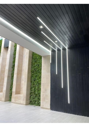 Mutfak Dolabı Ve Tezgah Altı Sıva Altı Alçıpan Gömme Çift Sıra Led Şerit Profil Aydınlatma Beyaz