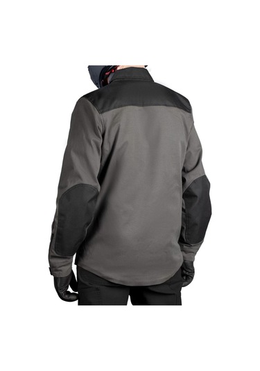 Icon Upstate Canvas Ce Korumalı Motosiklet Montu Siyah Gri