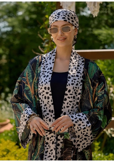 Mayovera Kimono Kaplan Tasarım Çok Renkli