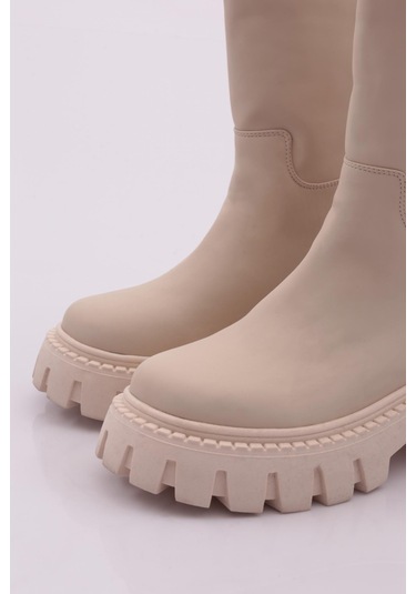 Dgn 1088-2027 Kadin Kalin Taban Bot 1088-2027-R0152 Bej