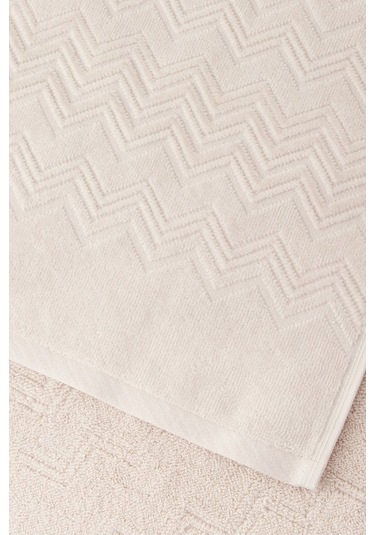 Missoni Zigzag Desenli %100 Pamuk Banyo Havlusu, Bej