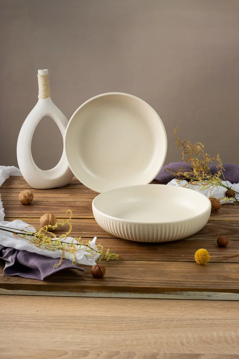 Korall Costa Milk 22 Cm Derin Tabak Seti 1200 Ml 2'li 316155678 Sütlü