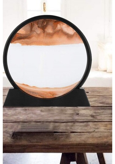 Orta Boy Akıllı Hediyelik Ev Ofis Kinetik Yuvarlak Kum Saati Hareketli Sanatsal Biblo Obje Çerçeve